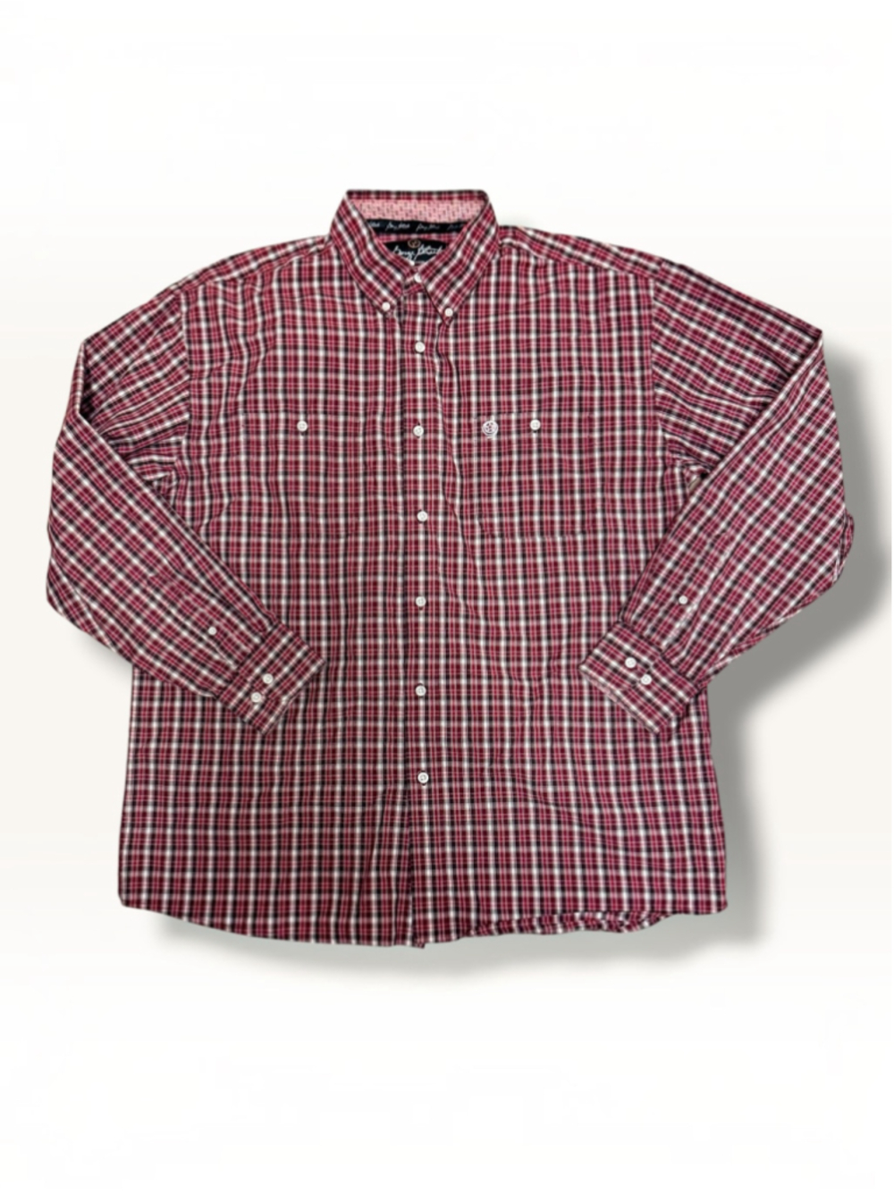 Wrangler George Strait Collection Mens XL Red Plaid Western Shirt Long Sleeve